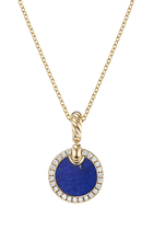 Petite DY Elements Pendant Necklace, 18K Yellow Gold With Lapis And Diamonds
